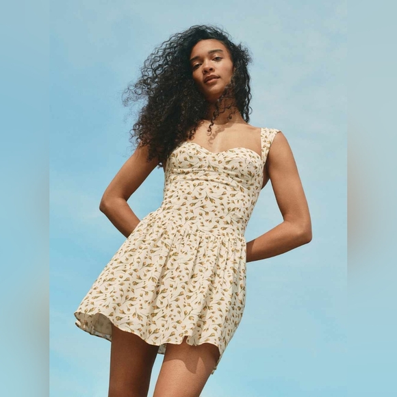 Reformation Taiga Dress In Blanche Size 2 - Picture 11 of 11